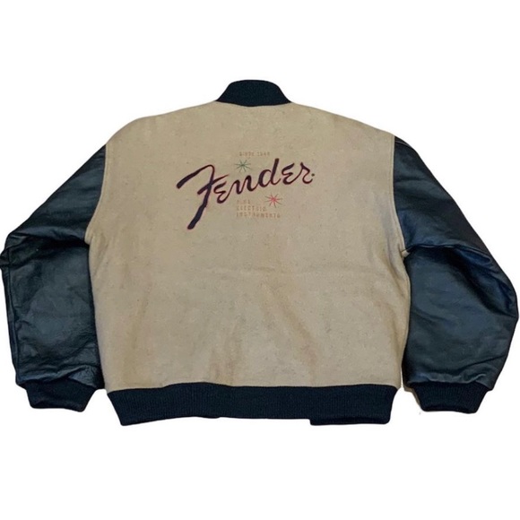 Fender Jackets & Coats Rare Vintage Fender Guitar Varsity Jacket